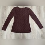 Carol Rose Brown Crinkle Long Sleeve Top Photo 7