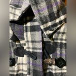 Hydraulic  plaid jacket, black gray white purple, size Small Photo 7