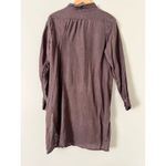 CP Shades Women's Tunic Shirt Buttondown Brown XS 100% Linen Lagenlook Natural Photo 2