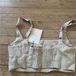 NWT DISSH Linen Crop Tank (matching pants listed in closet) Tan Size 4 Photo 1