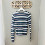 Urban Outfitters Striped Long Sleeve V-Neck Top Sz Small Photo 6