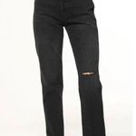 Revice Denim - Slit Knee Straight Leg Jeans in Black Photo 6