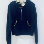 BRODIE Cashmere 100% cashmere zip up heart hoodie in Navy Blue Size M Photo 2