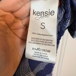 Kensie  Navy White Plaid Floral Embroidered Button-Down Boho Cozy Casual Shirt S Photo 2