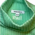 PRISCAVera Made in Italy Ribbed Knit Mock Neck Top Mint Green Size XS/S NWOT! Photo 5