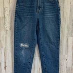 SheIn  High Rise Mom Jeans Straight Leg Distressed Photo 0