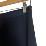 ZARA Basic Solid Navy Blue Wide Leg Cropped Pants Size XS Photo 2