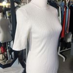 MADISONGREY NEW YORK white sweater short sleeve crewneck super stretchy long NWT New with tag Size M Photo 4