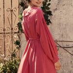 πDOENπ Everest Dress ~ Camilia Long Sleeve 100% Silk Cottagecore Small S NWT Pink Photo 5