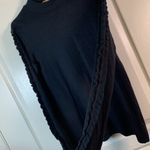 Soft Surroundings Soft Surrounding Black Long Sleeve Ruffled Blouse Mockneck Size Med EUC #2770 Photo 2