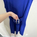 New York & Co Cobalt Blue Belted Middle Career Work Dress Small Photo 2