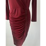 BCBG Max Azria Maroon Ruched Bodycon Dress, Sz S Sexy Cocktail (b22) Photo 2