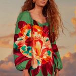 Farm Rio Green Tropicart Mini Dress XS Photo 2