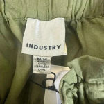 INDUSTRY REPUBLIC CLOTHING Wide Leg Paperbag Pants In Olive size Medium Green Photo 5