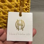 NEW House of Harlow Handwoven Hand Bag Purse Raffia Yellow Gold Vacation Resort Photo 2
