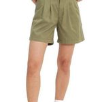 Levi's Premium Pleated Trouser Shorts High Rise Green Relaxed Women's Size 24 Photo 0