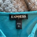 EXPRESS Teal Mini Dress with Spaghetti Straps size small Photo 4