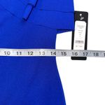 Bebe NWT  Double Ruffle Halter Neck Side Slit Gown In Cobalt 6 Photo 7