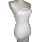 Alexis  Giasa Dress in White Medium New Womens Knit Strapless Cocktail Photo 4