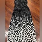 Metaphor black and white falling polka dots maxi dress size small Photo 3