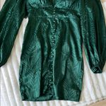 Hello Molly  Green Sheath Dress with Puff Sleeves Photo 7