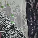 VTG SPENCER ALEXIS SILK BLEND FLORAL ZEBRA LACE MESH RUFFLE OPEN FRONT CARDIGAN Green Size M Photo 4