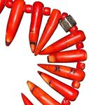 Real Spiked Coral Necklace Sterling Silver Beads Indian Jewelry Fashion Red Photo 9