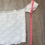 Urban Outfitters  UO Rave Smocked Off-The-Shoulder Top White Medium Boho Western Photo 9