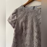 Anthropologie Leifsdottir Gray Faux Fur Short Sleeve Top Photo 2