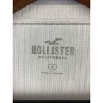 Hollister White Ribbed Button-Front Short Sleeve Top Size S Photo 5