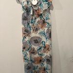Floral Maxi Dress with Ruffle Detail Size S by En Crème Blue Photo 1