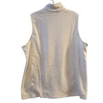 Lands' End Women's Ivory Fleece Zip-Up Vest Size Large Casual Photo 2