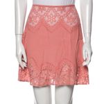For Love & Lemons  Blush Pink Crochet Embroidered Skirt XS Photo 1