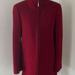 Dana Buchman Red Wool Zip Front Coat sz 6 Photo 0