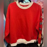 Free People NWOT FP Movement All Star Patch Pullover - red patch combo - XS Photo 6