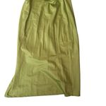 Two Way Women’s Satin Lime Green Italian Maxi Skirt Size M Photo 1