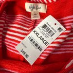 Style & Co XX-Large Maxi Dress Striped Stretch Sleeveless Slit Pullover Red New Photo 5