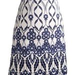 J.Crew Trellis Blue & White Floral Skirt - Size 2 Photo 0