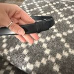 Chico's Women's Size Small Black Leather Artsy Bohemian Silver Split Hook Belt Photo 2