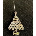 VTG Signed Eisenberg Ice Austrian Multicolor Crystal Christmas Tree Brooch 1970s Gold Photo 6
