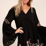 Free People Black Embroidered Dress Photo 0