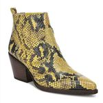 Sam Edelman  Winona Yellow Snakeprint Boots Photo 0