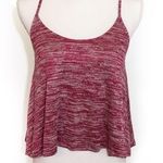 Hollister NWOT Burgundy Crimson Red Strappy Trapeze Swing Crop Top Blouse New Photo 0