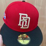 New Era Cap Hat club red Dominican Republic flag patch 59fifty size 7 1/4 brand new  Photo 0