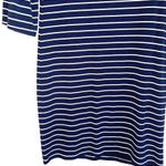 White House | Black Market WHBM Navy Blue White Striped Bell Sleeve Knee-length Shift Dress Photo 6
