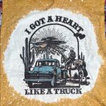 Next Level Apparel  Mustard Speckled Tee I Got A Heart Like A Truck Photo 2