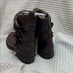 Frye  Valerie Strappy Leather Shearling Motorcycle Boots Dark Brown NEW WITH TAGS Photo 3