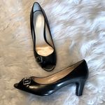 Ralph Lauren Lauren  black open toe leather heels 9 Photo 0