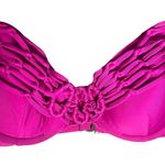 BECCA by Rebecca virtue Women Padded Bathing Suit Bikini Top Magenta Pink M NWOT Photo 2