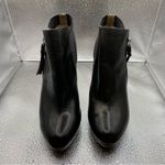 Adrienne Vittadini  Perrine Black Leather 4” Heels Side Zipper Ankle Boots 7.5 F6 Photo 1